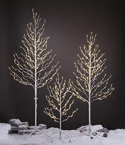 Lightshare Twisted 6FT Warm White Star Light Christmas Tree, White