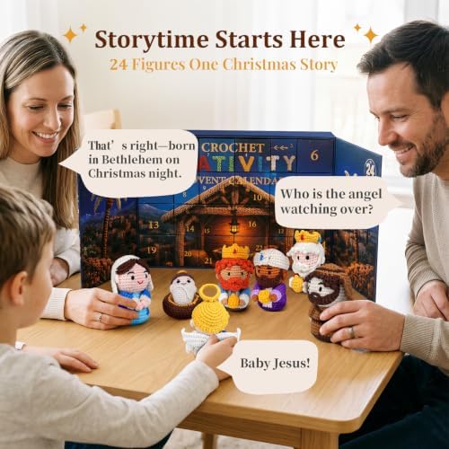 Nativity Advent Calendar 2026, 24 Days Handcrafted Nativity Set for women