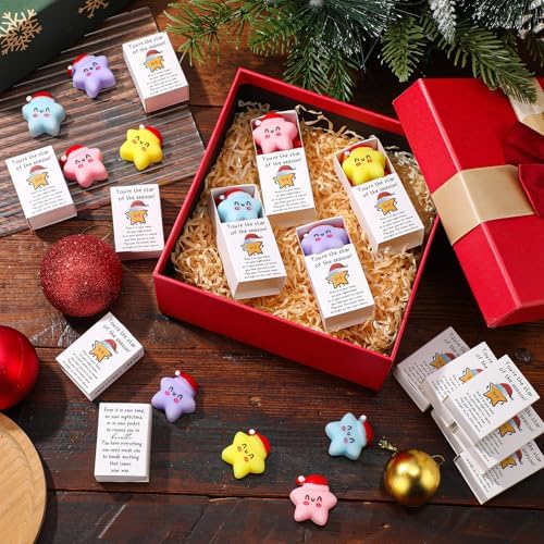 48 Sets Christmas Party Favors Star Appreciation Gifts with Boxes