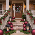 Threan 6 Inch Burgundy Matte Large Christmas Ball Ornament