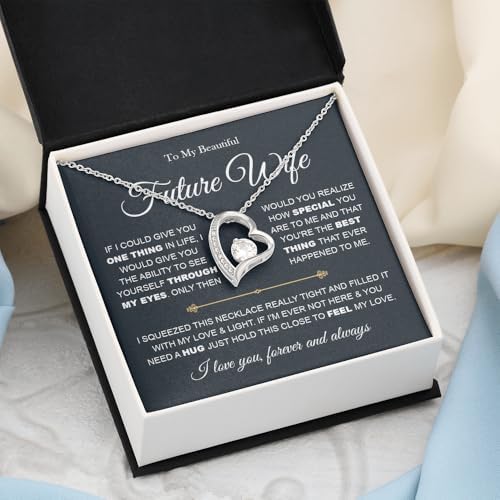 To My Future Wife Necklace From Husband, To My Wife Necklace, Soulmate Necklace For Women, Future Wife Jewelry, Birthday, Christmas, Valentine Gifts For Girlfriend Message Card
