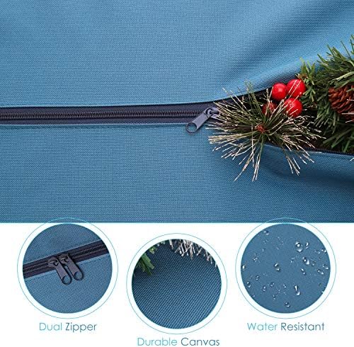 Hearth & Harbor 7.5 ft Christmas Tree Storage Bag - Artificial Christmas Tree Bag with Reinforced Handles, Dual Zipper, Wide Opening - Large Storage Container for Trees and Decorations, 600D Oxford