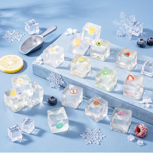Thenshop 24 Pcs Fruit Ice Cube Ball Fruit Filled Stress Relief