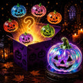 Halloween Pumpkin Squishy Mystery Box Surprise Squishy with Hidden Rare Glitter Edition, Soft Slow-Rising Sensory Fidget for Adults, Fun Collectible Gift for Fall & Halloween，5 ＰＣＳ
