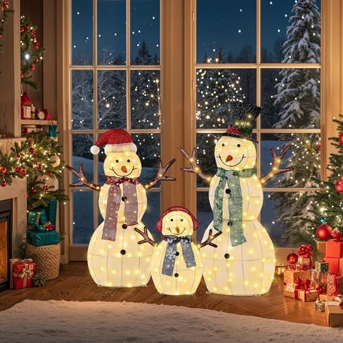 43" Snowman Lighted Outdoor Christmas Decorations