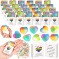 Wettarn 24 Sets Pocket Hug Gifts Rainbow Hearts with Boxes