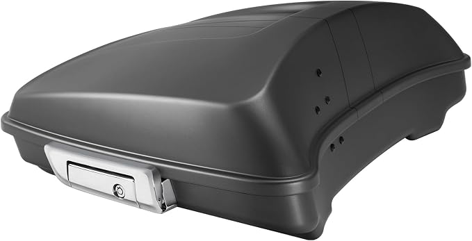 5.5" Razor Motorcycle Trunk W/Latch Key Fit For Harley 2014-2025 Touring CVO Road King Street Glide Electra Glide Ultra Limited Pack Charcoal Denim