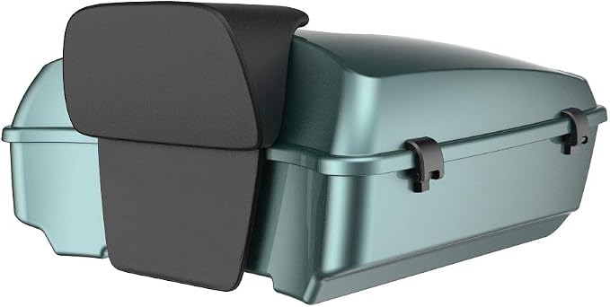 Advanblack Road Glide Tour Trunk Pack Silver Pine Chopped Tour Trunk Pack Backrest Pad for '97-'25 Harley Touring Road King Street Glide Electra Glide CVO models
