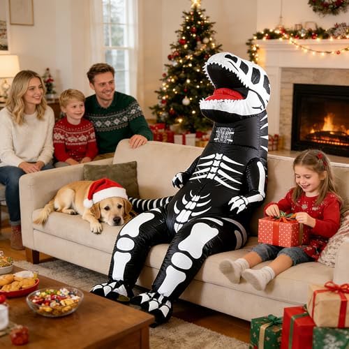 Funny Inflatable Dinosaur Costume for Adult and Kids,Blow Up Dinosaur Costume for Halloween Cosplay Party
