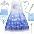Davvew Princess Dresses for Girls Light Up Princess Costume for Little Girls Christmas Halloween Costume for Kids Toddler