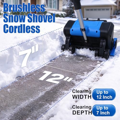 1200W Electric Snow Shovel, 2 X 4.5Ah Brushless Snow Shovel Battery