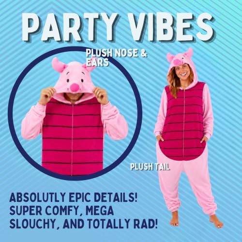 Funziez! Slim Fit Adult Onesie - Animal Costume - Plush Unisex Halloween One Piece Cosplay Suit for Women and Men