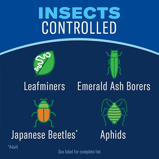 BioAdvanced 12 Month Tree & Shrub Protect and Feed Concentrate - Mix & Pour - Insect Control and Plant Food - Up to 12 Months Protection - 1 gal Bottle