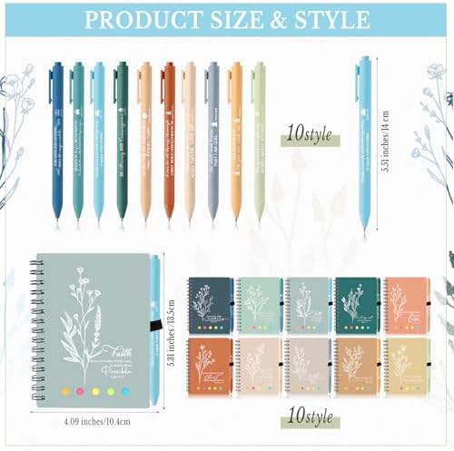Resurhang Christian Gift Bulk for Women with Notes, Healing Color, 40 Pcs