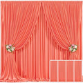 4 Panels Orange Backdrop Curtain for Parties Wrinkle Free Photo Curtains Backdrop Drapes Fabric Decoration for Wedding Birthday Party Baby Shower 20ft(W) x 10ft(H)