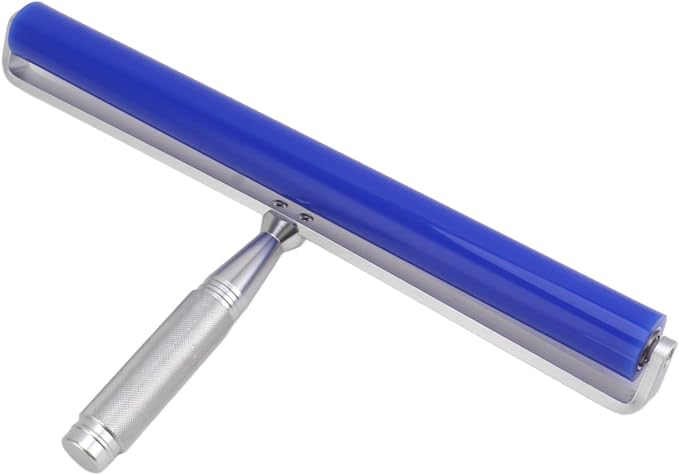 Dust Remover Roller, Silicone Manual Sticky Roller 28mm Low Viscosity 310D Washable Metal Handle for PCB LCD Screen Film Cleaning Workshop Kitchen Hair Lint Dust (10 Inch)