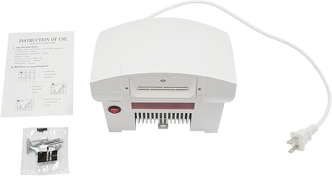 Electric Hand Dryer, Commercial Automatic Hand Air Dryer for Mall Office Restaurant Club Bathroom 1200W White