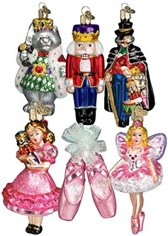 Old World Christmas Nutcracker Suite Keepsake Box Set Glass Blown Ornament for Christmas Tree, Handcrafted Holiday Decoration, Holiday Collection