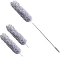 2.8M Extended Chicken Feather Duster Extendable and Curved Ceiling Cleaning Broom Home Electrostatic Dust Collector(2.8m 3PCS clothA)