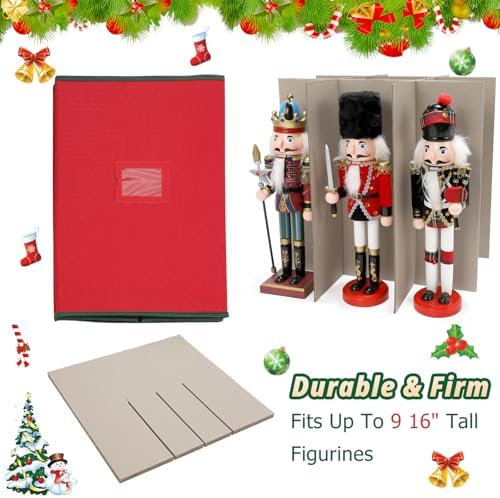 Christmas Nutcracker and Figurine Storage Box, Keeps 9 16" Tall Nutcrackers