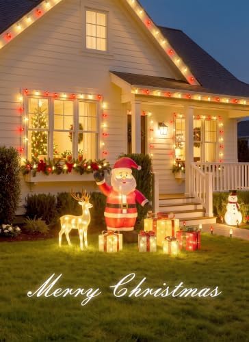 Brightown Christmas Lights Outdoor, 102FT 150LED C9 String Light with Clips