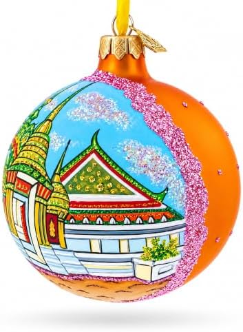 Wat Phra Chetuphon (Wat Pho), Bangkok, Thailand Glass Christmas Ornament