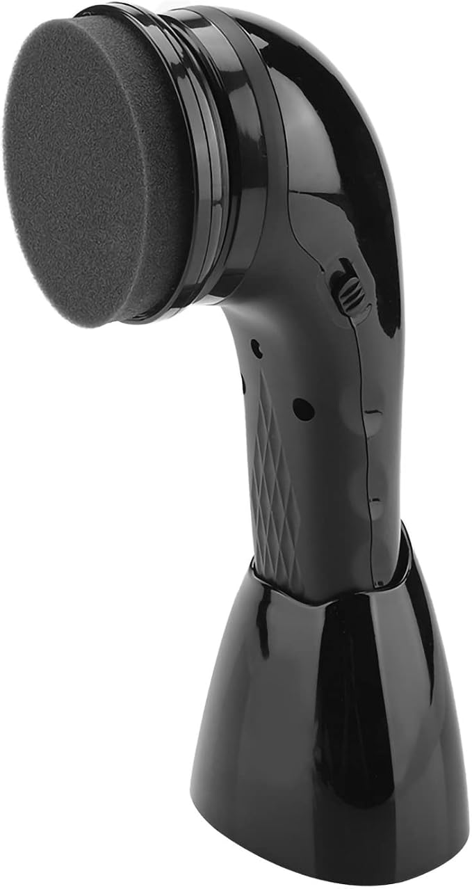 USB Rechargeable Electric Shoe Brush, Handheld Multifunctional Leather Shoes Polisher Kit with 6 Brush Heads for Home Travel