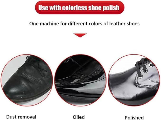 Fully Automatic Shoe Polisher, Household Electric Shoe Brush Machine, Hotel Stainless Automatic Machine for Boots Cleaning/Polishing (Black)
