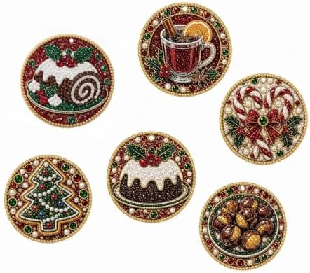 6PCS Christmas Ornaments DIY Pearl Diamond Art Kits for Adult Holiday