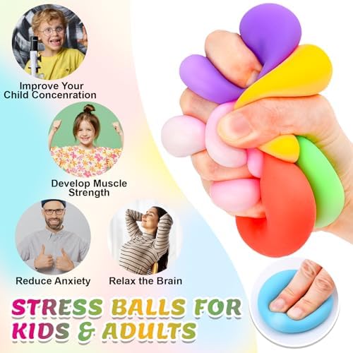 VISCOO 12 Pack Slow Rising Stress Ball,Stress Balls for Adults,Fidget Toys