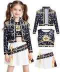 Golden Pop Performer Costume Kids Girls Halloween Costumes Cosplay Outfit