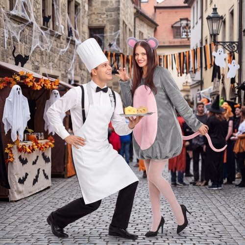 Hillban 6 Pcs Halloween Mouse Chef Couple Costume Set