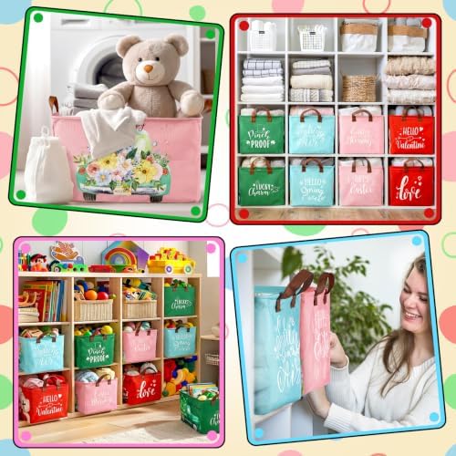 CHENGU 8 Pack Large Gifts Baskets Empty Collapsible Holiday Storage Bin