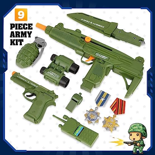GIFTINBOX Army Costume for Boys, 13PCS Military Boys Halloween Costume