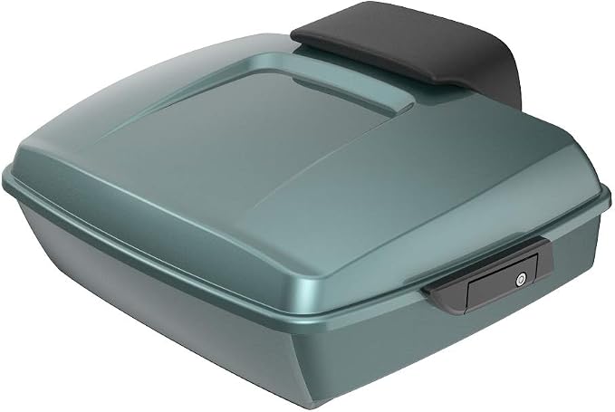 Advanblack Road Glide Tour Trunk Pack Silver Pine Chopped Tour Trunk Pack Backrest Pad for '97-'25 Harley Touring Road King Street Glide Electra Glide CVO models