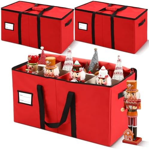 Soaoo 3 Pcs Christmas Nutcracker Storage Boxes