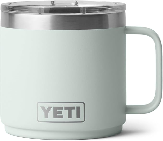 YETI Rambler 14 oz Ceramic Lined Stackable Mug, Vacuum Insulated, Stainless Steel with MagSlider Lid, Ridgeline