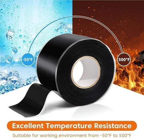 12 Roll 1 Inch X 10 FT Self-Fusing Silicone, Thickness 0.5mm Hose Repair Tape, Heavy Duty and Leak Proof Rubber Hose Tape, Pipe for Water(Green)