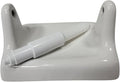 DALTILE Snow White Ceramic TP Toilet Paper Holder Wall Mount Thinset Installation Vintage Mid Century Modern Retro, BA1020T
