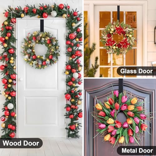 Wreath Hanger,Christmas Decorations Adjustable Wreath Hanger for Front Door