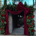118 x 47 Extra Large Christmas Burgundy Velvet Bow Outdoor