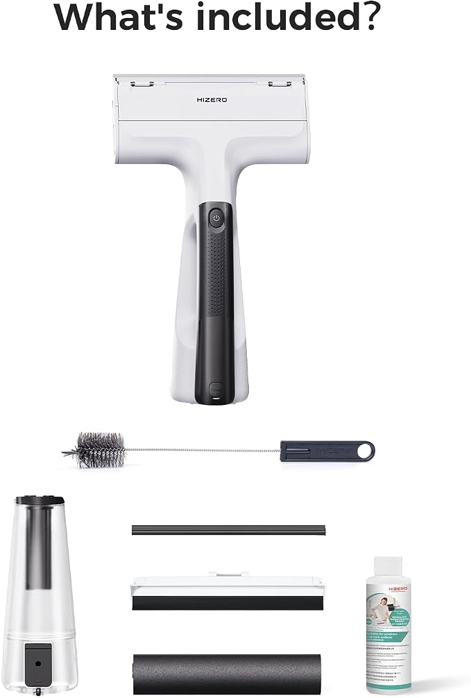 HIZERO H100R Cordless Electric Countertop Cleaner, Handheld Table Cleaner for Kitchen Counters, Dining Tables, Glass, Mirrors and Tiles, Streak-Free Wet Dry Cleaning, 60 Min Runtime