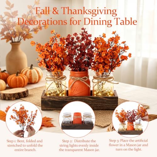 Fall Thanksgiving Table Centerpiece, Farmhouse Table Kitchen Decor for Home