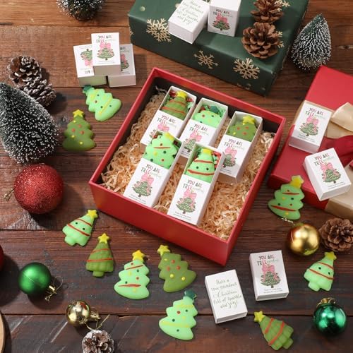20 Sets Christmas Appreciation Gifts Tree Holiday Party Favors with Boxes