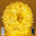 Guhope Christmas String Lights 600LED 98FT, Waterproof String Lights with Remote and Timer, 8 Modes Dimmable Christmas Lights for Indoor Outdoor Classroom Bedroom Party Decorations (Warm White)