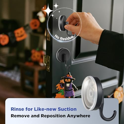 OUTXE Suction Cup Wreath Hanger, Upgraded Reef Hook