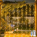 JMEXSUSS USB Plug in Curtain Lights 200 LED with 8 Modes, 6.5ftx6.5ft