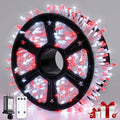 JMEXSUSS 600 LED Red and White Christmas Tree Lights with Remote