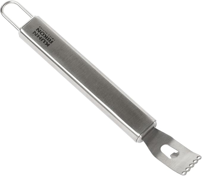 Kuhn Rikon Essential Zester – Ultra-Sharp Stainless Steel Blade for Citrus, Spices & Fine Grating