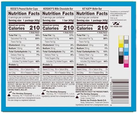HERSHEY'S, KIT KAT and REESE'S Assorted Milk Chocolate Candy Variety Box, 27.3 oz, (Pack of 108)